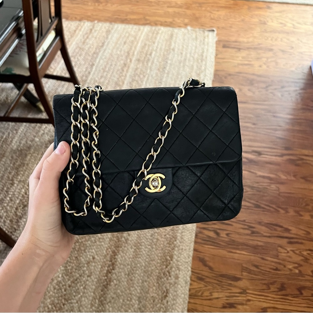 Vintage Chanel Mini Square Matalasse Quilted Flap Bag